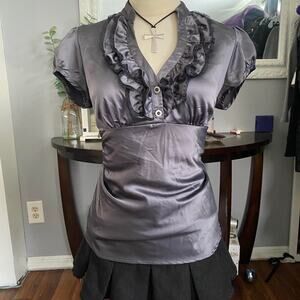Y2k ruffled top size m